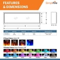 thumbnail image 3 of SimpliFire Forum Outdoor Electric Fireplace for Patio 55" Wide Recessed in Wall Fireplace, 3 of 9