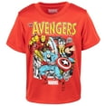 thumbnail image 4 of Marvel Avengers Iron Man Thor Captain America Big Boys T-Shirts and Mesh Shorts Little Kid to Big Kid, 4 of 5