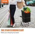 thumbnail image 3 of VEVOR 50L Stair Climbing Cart with Foldable Design, Waterproof Bag, and Built-in Seat, 3 of 12