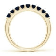 thumbnail image 2 of ANGARA Natural Shared Prong Set Half Eternity Sapphire Wedding Band in 14K Yellow Gold for Women (Size-2.5mm) | September Birthstone, Anniversary, Jewelry Gift for Women | Natural Blue Sapphire Ring, 2 of 10