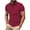 Red 11003, variant on Polo Shirts for Men Summer Simple Solid Quarter Button Golf Tees Tops Business Casual Vacation Slim Fit Lapel T-Shirts