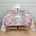thumbnail image 3 of Pioneer Flower Floral Print Pattern Square Tablecloth,Waterproof Square Table Cover,Wipeable Spillproof Washable Table Cover for Home Kitchen Party Decor 60"x60"(152x152cm), 3 of 6