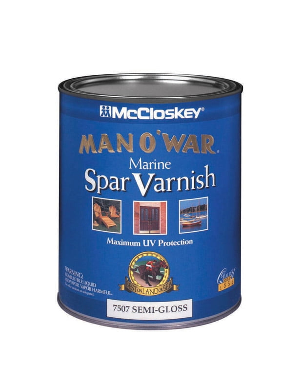 McCloskey Man O' War SemiGloss Clear Marine Spar Varnish 1 qt