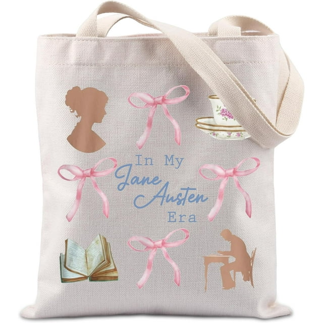 Cadeau d'Épouse Austen Era Cadeau pour Amateur de Livres Jane Cadeau pour les Fans de Livres Cadeau pour les Lecteurs de Bibliothèque Sac Fourre-Tout Austen Bookish