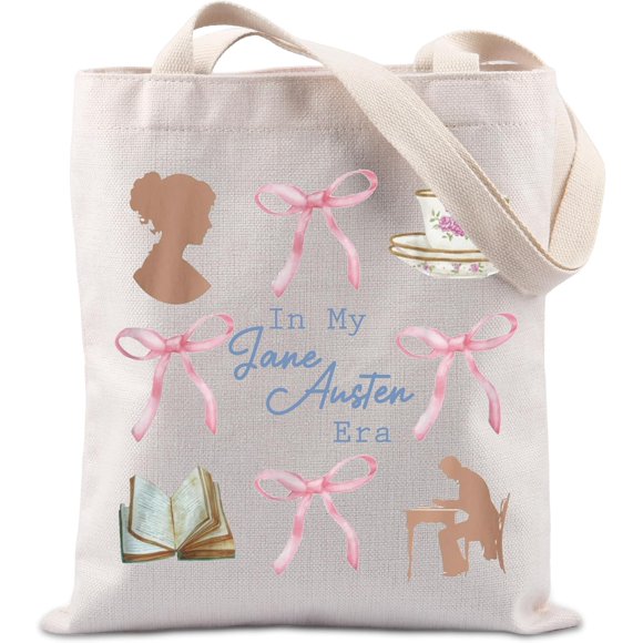 Cadeau Austen Era Regency pour les Amateurs de Livres, Cadeau pour les Fans de Livres Jane, Cadeau pour les Lecteurs de Bibliothèque, Sac Fourre-Tout Austen Bookish