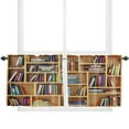 thumbnail image 6 of Bookshelf Wall Textbook Curtains For Living Room Bedroom Window Treatment Home Decoration Drapes Kitchen Curtain, 6 of 7