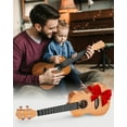 thumbnail image 2 of Donner Concert Ukulele for Beginners 23" Starter Bundle Kit with Gig Bag, Strap, Nylon String, Tuner, Picks, Cloth, 2 of 8