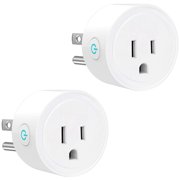 Smart Plug WiFi Smart Socket No Hub Required - Work with Amazon Alexa and Google Assistant - 2 Pack