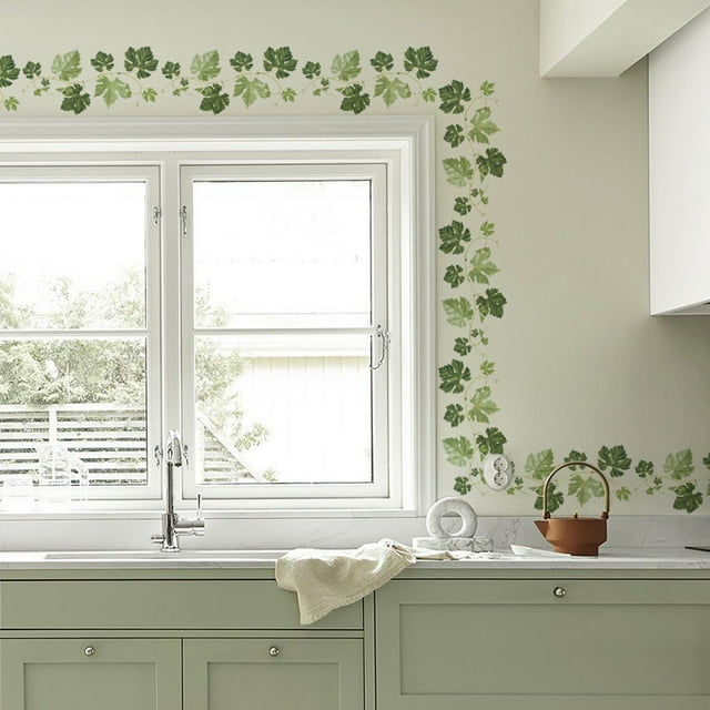 Rama Pegatinas de pared Flor blanca Pegatinas de pared de flores Dormitorio Sala de estar TV Arte de la pared Decoración para el hogar JAMW Sencillez