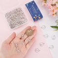 thumbnail image 2 of 1 Box 100Pcs Peace Charms Bulk Peace Sign Charm Peace Logo Silver Vintage Alloy Flat Round Hollow Metal Symbol Charms, 2 of 5