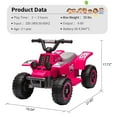 thumbnail image 5 of 6V Kids ATV 4 Wheeler,Electric Ride On Toy Car With LED Light,MP3, Forward & Reverse,Ride-On Toy For Toddlers 1-3 Boys & Girls Black/Blue/Pink/Green/Yellow/Rose Red, 5 of 9
