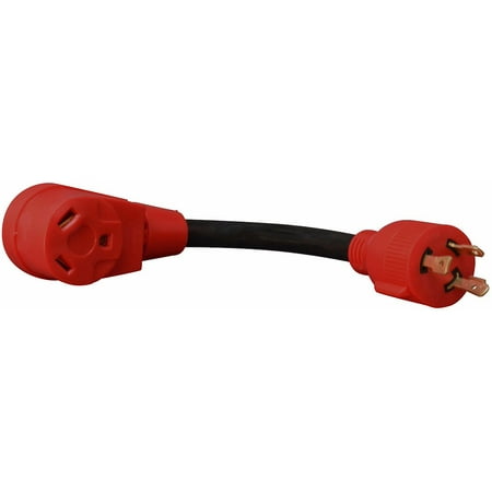 Valterra A10-G30330VP Mighty Cord 12" Generator Adapter Cord - 3-Prong, 30AM to 30AF