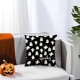 thumbnail image 2 of Halloween Pillow Covers 16x16 Set of 2,Halloween Ghost Spooky Decorative Throw Pillow Covers Outdoor Cushion Cases for Farmhouse Home Sofa Couch Decorative, 2 of 6