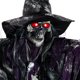 thumbnail image 3 of Muyoka Littleduckling 1pc Colgante Halloween Esqueleto Fantasmas Decoraciones con control luminoso y de sonido, Grim Reapers para las mejores decoraciones de Halloween al aire libre (púrpura) Muyoka Hogar, 3 of 7