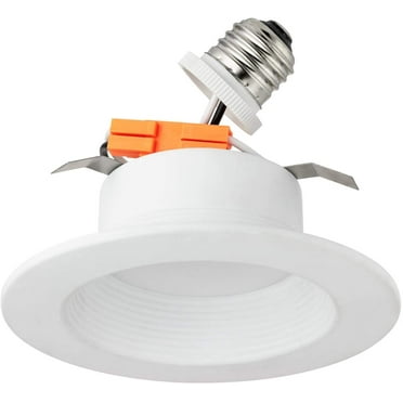 Light Blue USA 4 Inch LED Recessed Downlight, Baffle Trim, Dimmable, 10W (75W), 3000K Warm White, 850 Lumens, Waterproof, Simple Retrofit Instlation. UL
