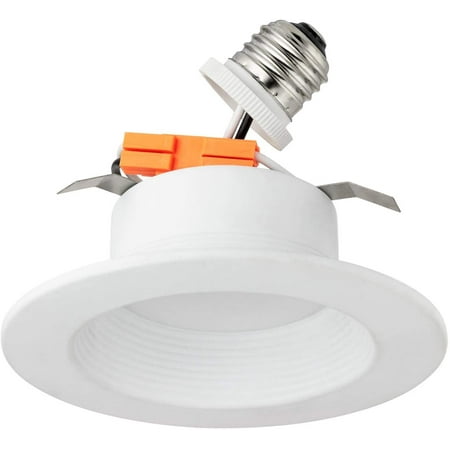 

4 Inch LED Recessed Downlight Baffle Trim Dimmable 10W (75W) 5000K Daylight 850 Lumens Waterproof Simple Retrofit Instlation. UL