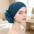 thumbnail image 2 of Lace Turban Beanie Hat for Women Sleeping Cap Night Head Covering Wrap, 2 of 5