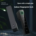 thumbnail image 5 of Smart Fingerprint Door Lock – Keyless Entry Door Knob with Keypad & Biometric Scanner ，Digital Code Lock for Home, Apartment, Office, Hotel & Bedroom（Black - Standard Edition）, 5 of 5