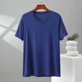thumbnail image 2 of UAMVSH Big and Tall T Shirts for Men V Neck Short Sleeve Tops Comfy Soft Modal Basic Tees Loose Fit Summer Undershirts, 2 of 5