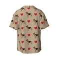 thumbnail image 5 of Uemuo German Shepherd Dog Pattern Cotton Linen Short Sleeve Shirts,Casual Lightweight Button Down Shirts,Vacation Beach Summer Tops-, 5 of 7