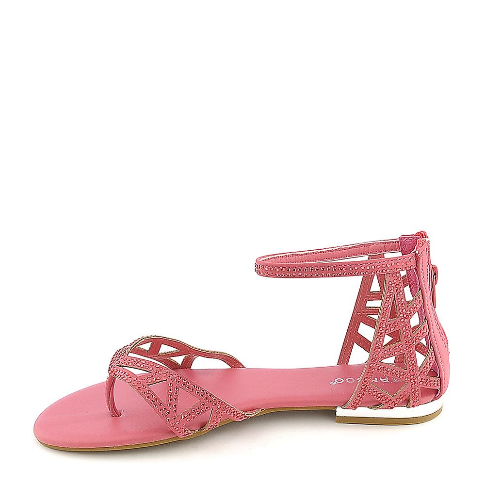Bamboo Jeweled Cut-out Thong Flat Shoe Sandals - image 5 of 5