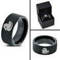 thumbnail image 4 of Tungsten Rubber Ducky Duck Band Ring 9mm Men Women Comfort Fit Black Flat Cut Brushed Polished, 4 of 4