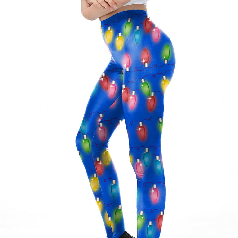 Christmas Leggings for Women, Tummy Control Yoga Stretchy Pants Funny  Costume Seamless Tights Holiday Themed Sweatpant 
