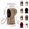 thumbnail image 3 of CYSFASHION 3 In 1 Beanie Hat for Women Fall Fashion Women's Hats & Caps Face Mask Fleece Winter Scarves Wine, 3 of 8