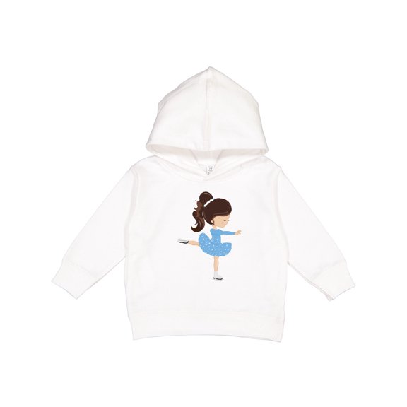 Inktastic Figure Skating, Ice Skating Girl, Brown Hair Toddler Hoodie