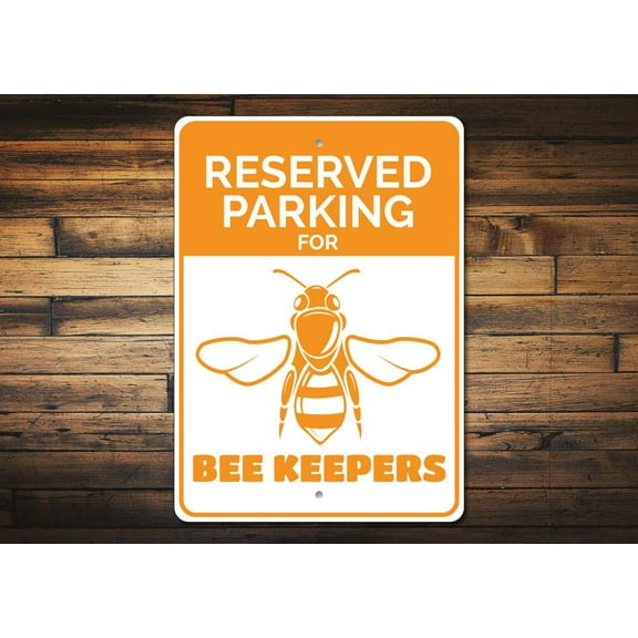 Bee Keeper Parking Novelty Sign, Metal Wall Decor - 10x14 inches