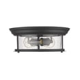 thumbnail image 3 of 2 Light Flush Mount In Seaside Style 13.5 Inches Wide By 5.5 Inches High-Brushed Nickel Finish Z-Lite 727F13-Bn, 3 of 7