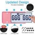 thumbnail image 3 of Car License Plate Frame, 2 PCS Anti-Theft Universal Silicone License Plate Frame for Cars, SUVs, Vehicles, Rustproof License Plate Frame, Auto A 2PCS Pink, 3 of 5