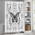 Butterfly Leaves Sun and Moon Shower Curtain Set, Waterproof Shower ...