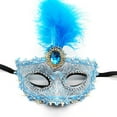 thumbnail image 2 of 2025 Femmes Maquillage Danse Protection Visage Peint avec Poudre d'Or Demi-Visage Carnaval Fête Protection Visage, 2 of 3