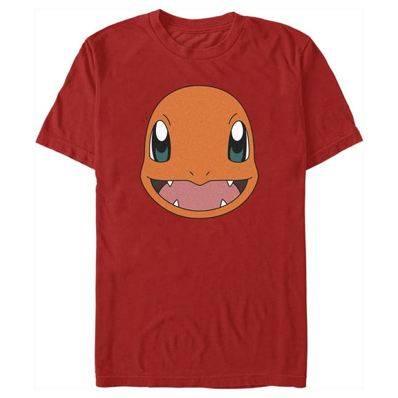 Men's Pokemon Charmander Smile  Graphic Tee Red 2X Large