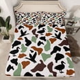 thumbnail image 2 of jejeloiu Retro Mallard Camouflage Twin Sheet Sets,Military Style Bedding For Men Women 3 Pieces, 2 of 7