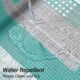 thumbnail image 3 of 36 Inch Shower Curtain Small Stall Green Shower Curtain Set with Hooks Summer Ocean Beach Theme Shower Curtains for Bathroom Decor Geometric Bath Curtain Aqua Seafoam Sea Foam Mint Green Spa Blue, 3 of 6