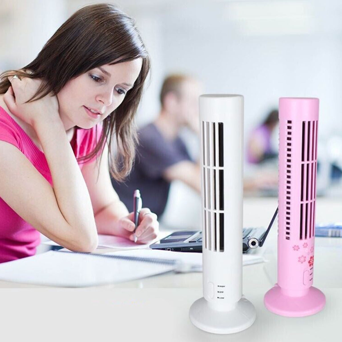 FONDOTIN 1Set Rechargeable USB Fan with Silent Operation for Home