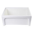 thumbnail image 3 of ALFI brand AB2418ARCH-B 24" Biscuit Arched Apron Thick Wall Fireclay Single Bowl Farm Sink, 3 of 7