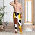 thumbnail image 6 of Lsque Sunflower Cow Print Men's Pajama Pants, Lounge Pant - Comfortable Home Wear,Elastic Waistband, Stylish Design-Large, 6 of 9