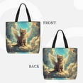 thumbnail image 2 of Easygdp Sunshine Cloud Cute Cat Bolsa Tote para Mujer, Bolso de Hombro para Trabajo, Playa, Viajes, Compras y Supermercado, 2 of 7