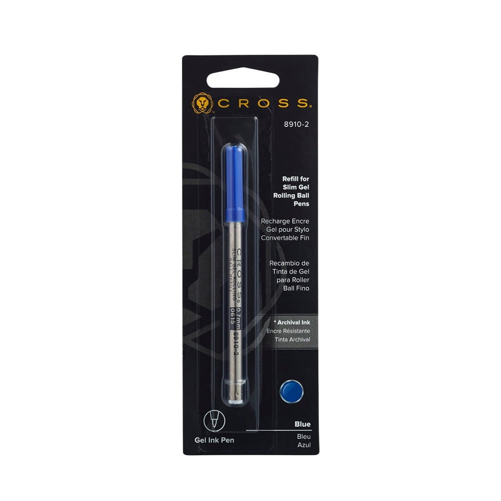 Cross 89102 Slim Gel Rollerball Pen Refill Blue Single Pack