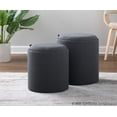 thumbnail image 3 of Lumisource Tray Nesting Ottoman Set With Charcoal Fabric OT-TRAYNEST CHARNA, 3 of 8