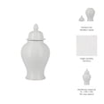 thumbnail image 4 of Architectural Ceramic Jar for Living Room Decor - Modern Home Decor Accents with Ribbed Texture - Decorative Flower Vase for Room, Bedroom, House, Office, and Table Interior Styling - 18", White, 4 of 12