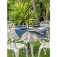 thumbnail image 4 of Outdoor Tablecloth with Umbrella Hole Zipper Shell Coastal Round Tablecloth 60" Waterproof Outside Table Cloth Blue Yellow Summer Beach Nautical Ocean Patio Table Cover Tablecloths for Picnic Party, 4 of 8