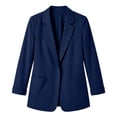 thumbnail image 5 of TEAJOPSUU Women's Blazers Relaxed Fit Notched Lapel Patch Suit Cardigans Lightweight Casual Business Sweaters Solid Color Navy, 5 of 5