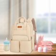 thumbnail image 1 of Runquan Mommy Backpack Fashionable Lightweight Wear Resistant Large Capacity Handbag Khaki, 1 of 8
