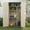 khaki, variant on Dextrus Vertical Resin Outdoor Storage, 50 cubic feet w/ Shelving for Garden Garage Poolside, Locking Capability Khaki