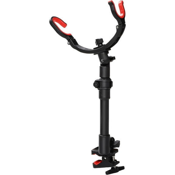 REDCAMP Fishing Rod Holder for Chair, 360 Degree Adjustable Fishing Pole Holders with Non-Slip Silicone for Camping Stool, Black