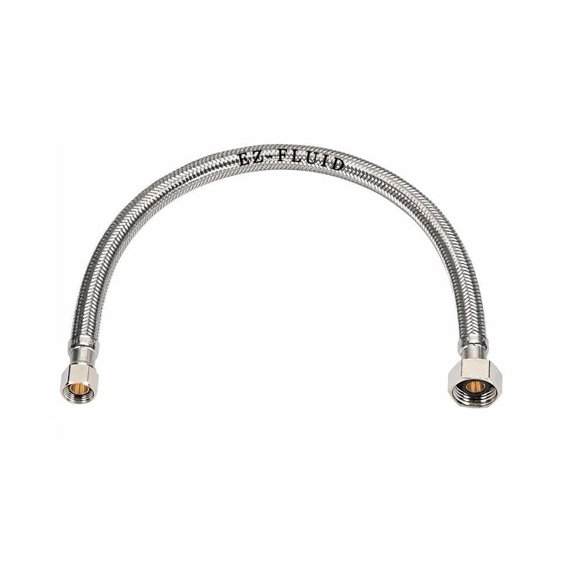 Línea de suministro de agua EZ-FLUID de 23 cm, trenzada de acero inoxidable